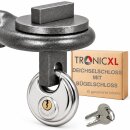 LKW Traktor Deichselschloss + Schloss + 2 Schlüssel Anhänger passend für 40 mm DIN-Zugösen