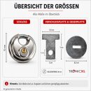 LKW Traktor Deichselschloss + Schloss + 2 Schlüssel Anhänger passend für 40 mm DIN-Zugösen