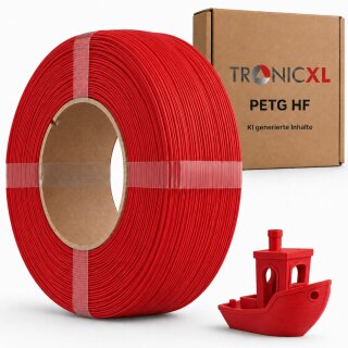 1kg Refill Filament PETG-HF ROT passend für Bambu Lab 3D Drucker kompatibel mit Bambulab Leerspule (Mit Notch) AMS AMS2 P2S, H2D, H2S, X1C, P1S, A1, P1P, A1 mini