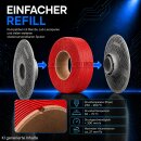 1kg Refill Filament PETG-HF ROT passend für Bambu Lab 3D Drucker kompatibel mit Bambulab Leerspule (Mit Notch) AMS AMS2 P2S, H2D, H2S, X1C, P1S, A1, P1P, A1 mini