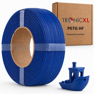 1kg Refill Filament PETG-HF BLAU passend für Bambu Lab 3D Drucker kompatibel mit Bambulab Leerspule (Mit Notch) AMS AMS2 P2S, H2D, H2S, X1C, P1S, A1, P1P, A1 mini