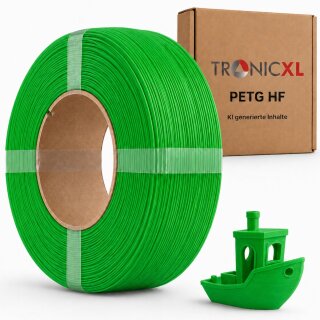 1kg Refill Filament PETG-HF GRÜN passend für Bambu Lab 3D Drucker kompatibel mit Bambulab Leerspule (Mit Notch) AMS AMS2 P2S, H2D, H2S, X1C, P1S, A1, P1P, A1 mini