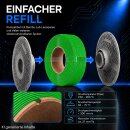 1kg Refill Filament PETG-HF GRÜN passend für Bambu Lab 3D Drucker kompatibel mit Bambulab Leerspule (Mit Notch) AMS AMS2 P2S, H2D, H2S, X1C, P1S, A1, P1P, A1 mini