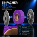 1kg Refill Filament PETG-HF LILA passend für Bambu Lab 3D Drucker kompatibel mit Bambulab Leerspule (Mit Notch) AMS AMS2 P2S, H2D, H2S, X1C, P1S, A1, P1P, A1 mini (Lila)