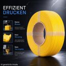 1kg Refill Filament PETG-HF GELB passend für Bambu Lab 3D Drucker kompatibel mit Bambulab Leerspule (Mit Notch) AMS AMS2 P2S, H2D, H2S, X1C, P1S, A1, P1P, A1 mini (Gelb)