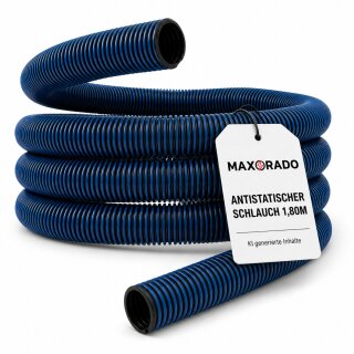 1,8m Staubsaugerschlauch blau Antistatisch 32mm Innen 38mm Aussen