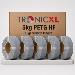 5kg PETG-HF Filmanent GRAU Refill PET-G passend für Bambu Lab 3D Drucker
