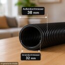 1,5m Staubsaugerschlauch 32mm Innen 38mm Außen Durchmesser Ersatzteil