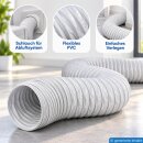 150mm Abluftschlauch 5m PVC Lüftungsschlauch | Mobile Klimaanlage, Klimagerät, Trockner, Abluftventilator, Abzugshaube, Belüftungssystem, Grow