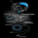 Sharkoon Headset Rush blau für Pc PS4 XBOX Kopfhörer