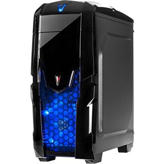 Inter-Tech Gehäuse PC Gamer Gaming beleuchtet LED Computer Midi ATX