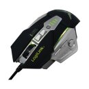 LogiLink PC Maus USB Gaming 8 Tasten Gewichte einstellbar Gamer beleuchtet LED