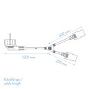 LogiLink Kaltgerätekabel 2fach Y 2 Geräte Kabel Netzteil zb für Pc Monitor etc