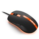 Sharkoon Maus SharkForce Orange mit Beleuchtung Pc Computer mit Kabel usb