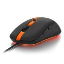 Sharkoon Maus SharkForce Orange mit Beleuchtung Pc Computer mit Kabel usb