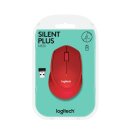 Logitech Wireless Mouse M330 silent plus red retail