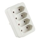 Steckdosenverteiler 4 x Euro Weiss