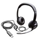 Headset ANC (Active Noise Cancelling) am Ohr USB verdrahtet Eingebautes Mikrofon 2.4 m Schwarz