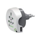 Reise-Adapter Reiseadapter World-Italien USB mit Schutzkontakt