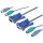 KVM-Kabel VGA female / 2x PS/2 Female - VGA male / 2x PS/2-Stecker / 2x 3.5 mm male 10.0 m