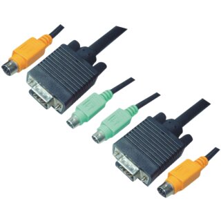 KVM-Kabel VGA male / 2x PS/2-Stecker / 2x 3.5 mm male - VGA male / 2x PS/2-Stecker / 2x 3.5 mm male 1.0 m