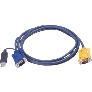 KVM-Kabel VGA male / USB A male - Aten SPHD15-Y 3.0 m