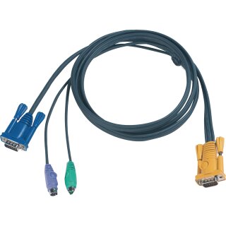 KVM-Kabel VGA male / 2x PS/2-Stecker - Aten SPHD15-Y 6.0 m