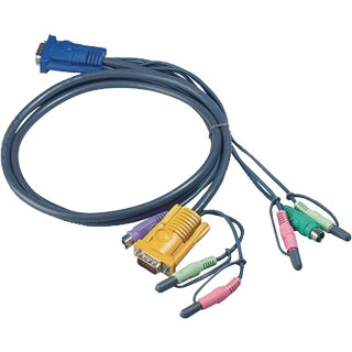 KVM-Kabel VGA male / 2x PS/2-Stecker / 2x 3.5 mm male - Aten SPHD15-Y / 2x 3.5 mm Stecker 1.8 m
