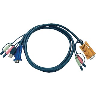ATEN USB KVM Kabel 3in1 SPHD Audio 3m 3 Meter VGA 3,5mm Klinke Adapter