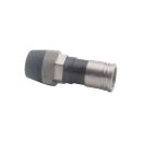 F-Stecker Wetterfest F-connector Male Silber