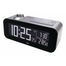 Funkgesteuerter Wecker LCD Silber/Schwarz