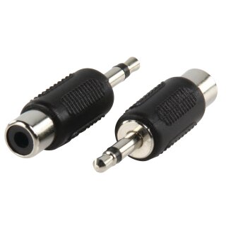 Mono-Audio-Adapter 3.5 mm male - RCA female Schwarz