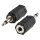 Mono-Audio-Adapter 3.5 mm male - 3.5 mm female Schwarz