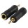 Stereo-Audio-Adapter 3.5 mm male - 6.35 mm female Schwarz