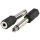 Mono-Audio-Adapter 6.35 mm male - 3.5 mm female Schwarz