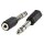 Stereo-Audio-Adapter 6.35 mm male - 3.5 mm female Schwarz