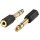 Stereo-Audio-Adapter 6.35 mm male - 3.5 mm female Schwarz