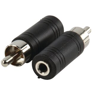 Mono-Audio-Adapter RCA male - 3.5 mm female Schwarz
