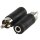 Mono-Audio-Adapter RCA male - 3.5 mm female Schwarz