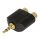 Stereo-Audio-Adapter 3.5 mm male - 2x RCA female Schwarz