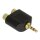 Stereo-Audio-Adapter 3.5 mm male - 2x RCA female Schwarz