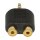 Stereo-Audio-Adapter 3.5 mm male - 2x RCA female Schwarz