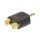 Stereo-Audio-Adapter 3.5 mm male - 2x RCA female Schwarz