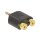 Stereo-Audio-Adapter 3.5 mm male - 2x RCA female Schwarz