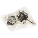 Stereo-Audio-Adapter 6.35 mm male - 2x RCA female Schwarz