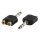 Stereo-Audio-Adapter 6.35 mm male - 2x RCA female Schwarz