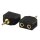 Stereo-Audio-Adapter 3.5 mm male - 2x 3.5 mm female Schwarz