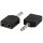 Stereo-Audio-Adapter 6.35 mm male - 2x 6.35 mm female Schwarz