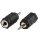 Stereo-Audio-Adapter 2.5 mm male - 3.5 mm female Schwarz