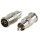 Mono-Audio-Adapter RCA male - Koax-Kupplung Silber